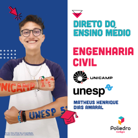 Aluno do Poliedro aprovado em engenharia civil